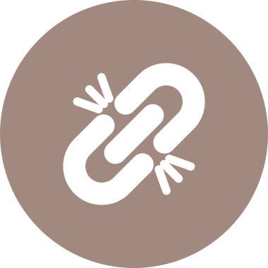 Kırık Bağlantı simgesi, vektör illüstrasyonu basit tasarım