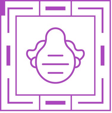 Toz maskesi simgesinin web illüstrasyonu