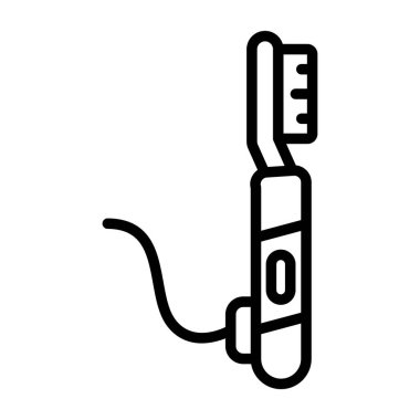 Elektrikli diş fırçası web simgesi, vektör illüstrasyonu