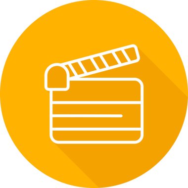 Alkış tahtası web simgesi, basit vektör illüstrasyonu 