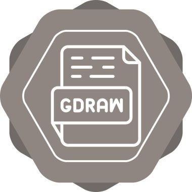 Gdraw File Icon, Camera Image Format Isolated on White Background  clipart