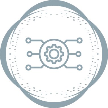 Beyaz Arkaplanda Ağ Yapılandırma Simgesi 