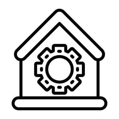 Ev. Web simgesi basit illüstrasyon 