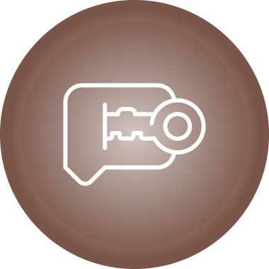 Sohbet balonu simgesi, vektör illüstrasyonu basit tasarım