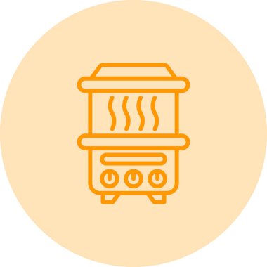 Steamer simgesinin basit vektör illüstrasyonu