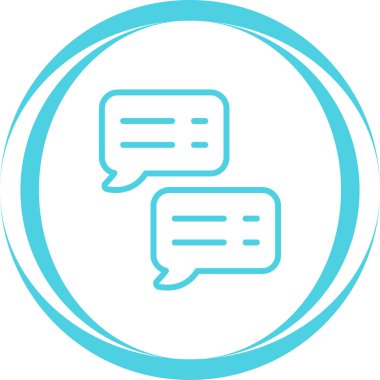 Sohbet balonları. Web simgesi basit tasarım