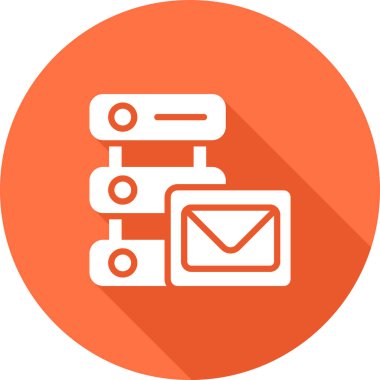 SMTP Sunucu Web simgesi, basit illüstrasyon