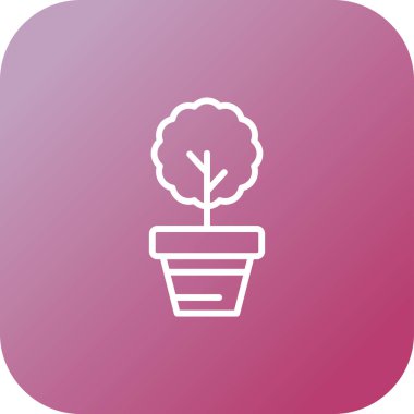  Myrtus bir saksı hattı simgesinde bitki