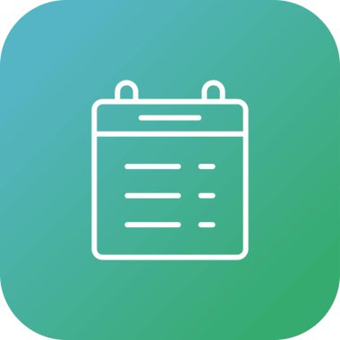 Takvim Çizgileri web simgesi, basit illüstrasyon 