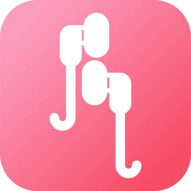 Kulaklıklar. Web simgesi basit illüstrasyon