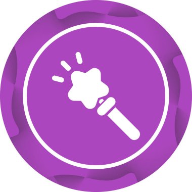 Sihirli Değnek Modern simgesinin vektör çizimi     
