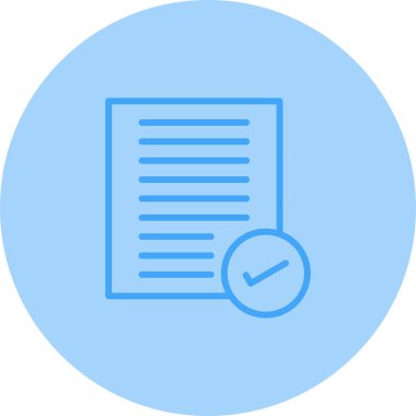 Kontrol edildi. Web simgesi basit illüstrasyon