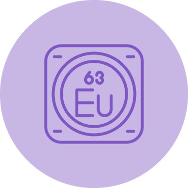 Kimyasal Element Web simgesi vektör çizimi