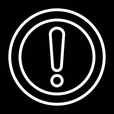 Ünlem işareti simgesi. Dikkat uyarı simgesi. Vektör illüstrasyonu