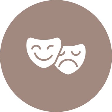 Komedi ve Trajedi Maskeleri Whie Geçmişinde 