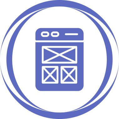 Web sitesi tel kafes. Açılış sayfası satırı simgesi. Web sayfası kullanıcı arabirimini tarayıcı penceresinde
