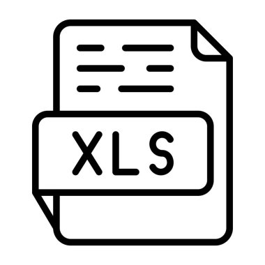 Logo XLS dosya simgesi, vektör illüstrasyonunun modern tasarımı 