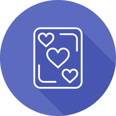 Kart web simgesi oynanıyor, basit vektör illüstrasyonu