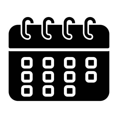 Takvim simgesi, vektör çizimi 