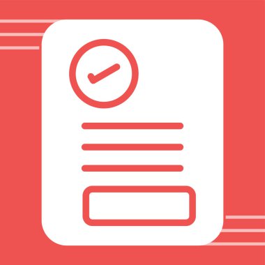 Belge Onayı simgesi, vektör illüstrasyonu 