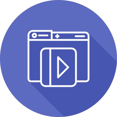 video. Web tasarım ikonu vektör illüstrasyonu