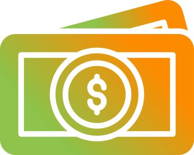 Para için. Web simgesi vektör illüstrasyonu 