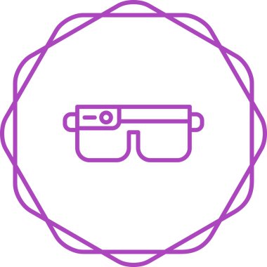 Akıllı gözlük simgesi, modern vektör illüstrasyonu