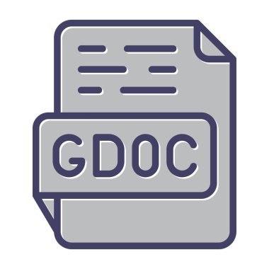 Gdoc file icon, document icon, vector illustration  clipart