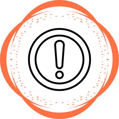 Ünlem işareti simgesi. Dikkat uyarı simgesi. Vektör illüstrasyonu