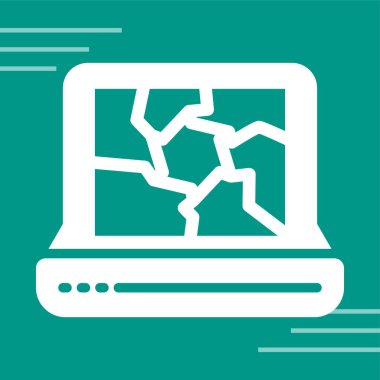 dizüstü bilgisayar simgesi, vektör illüstrasyonu basit tasarım