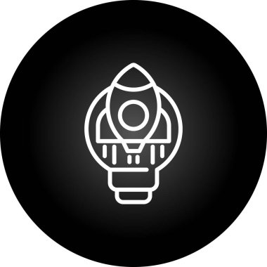 roket simgesi, vektör illüstrasyonu basit tasarım