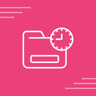 Belge Geçmişi ikon vektör illüstrasyonu