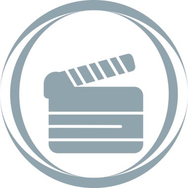 Alkış tahtası web simgesi, basit vektör illüstrasyonu 