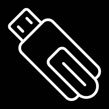 usb flash disk simgesinin vektör çizimi 
