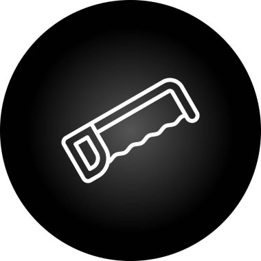 Demir testeresi. Web simgesi basit illüstrasyon