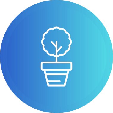  Myrtus bir saksı hattı simgesinde bitki