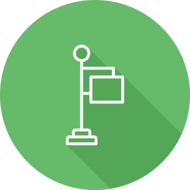 Beyaz Arkaplanda Başarı Bayrağı Simgesi