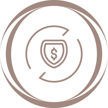 Güvenlik sistemi simgesinin vektör illüstrasyonu 