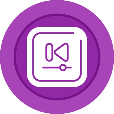 vektör web simgesi görüntüsü Önceki Parça düğmesi 