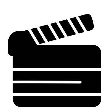 Alkış tahtası web simgesi, basit vektör illüstrasyonu 