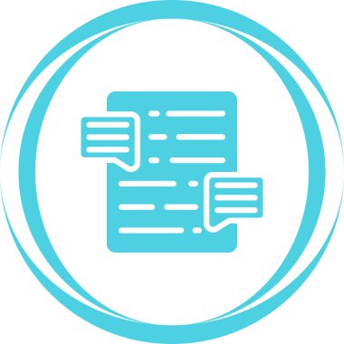 Yorum belgesi. Web simgesi basit illüstrasyon