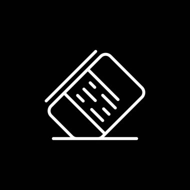 Silgi web simgesinin vektör illüstrasyonu 