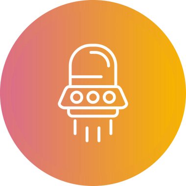 UFO web simgesinin vektör illüstrasyonu 