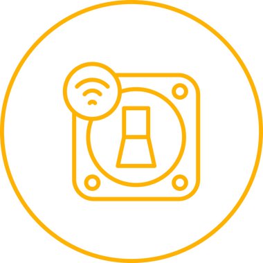 Akıllı Işık Anahtarı Simgesi, Renkli Vektör İllüstrasyonu