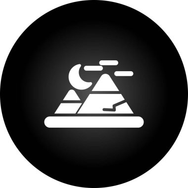 dağlar web simgesi, vektör çizim 