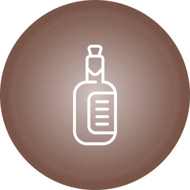 Şampanya şişesi web simgesi, basit vektör illüstrasyonu 