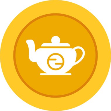 Çaydanlık ağ simgesinin vektör illüstrasyonu