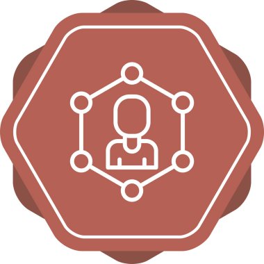 Ağ Segmentasyonu Web simgesi, basit vektör illüstrasyonu 