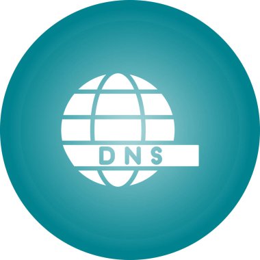 DNS Sunucu web simgesi, basit illüstrasyon
