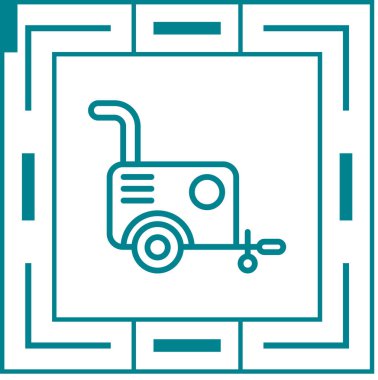 Vektör illüstrasyonu, Hava kompresörü simgesi element arkaplanı          